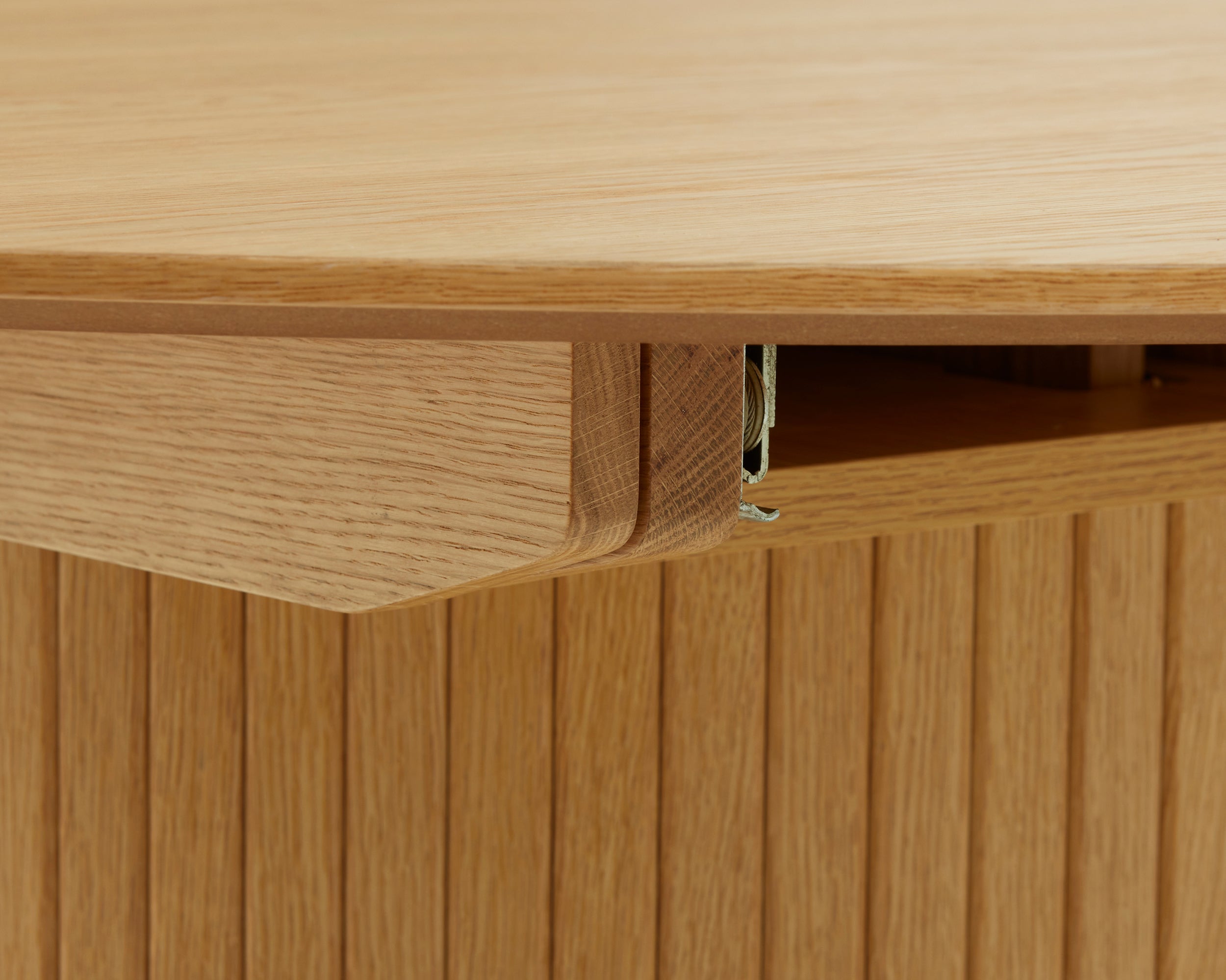 Ausziehbarer Tisch Gativel 120-167 cm Lamellen natürliche Eiche