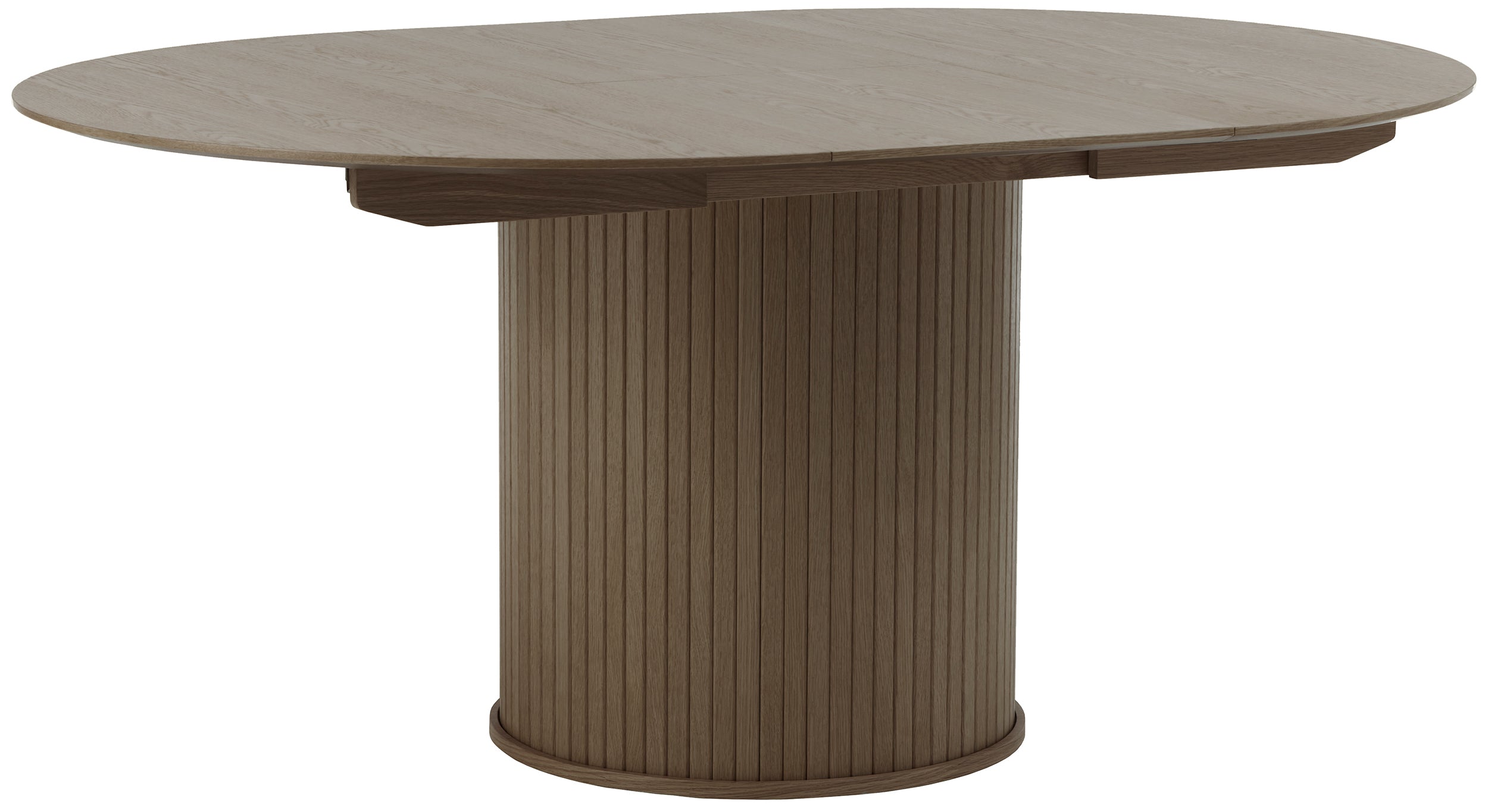 Ausziehbarer Tisch Gativel 120-167 cm Lamellen in gebranntem Eichenholz