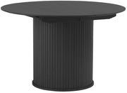 Ausziehbarer Tisch Gativel 120-167 cm Lamellen Eiche Schwarz