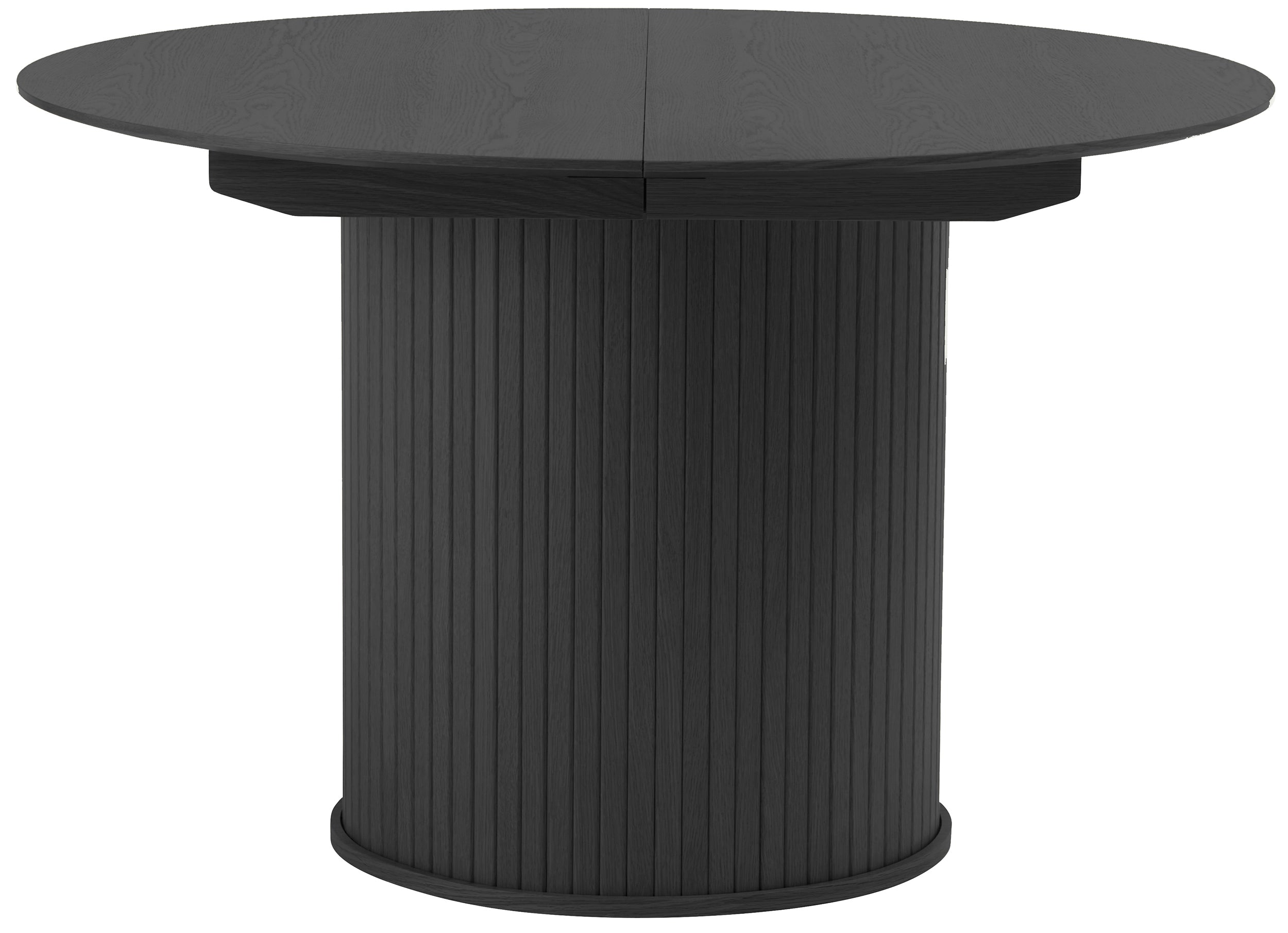 Ausziehbarer Tisch Gativel 120-167 cm Lamellen Eiche Schwarz