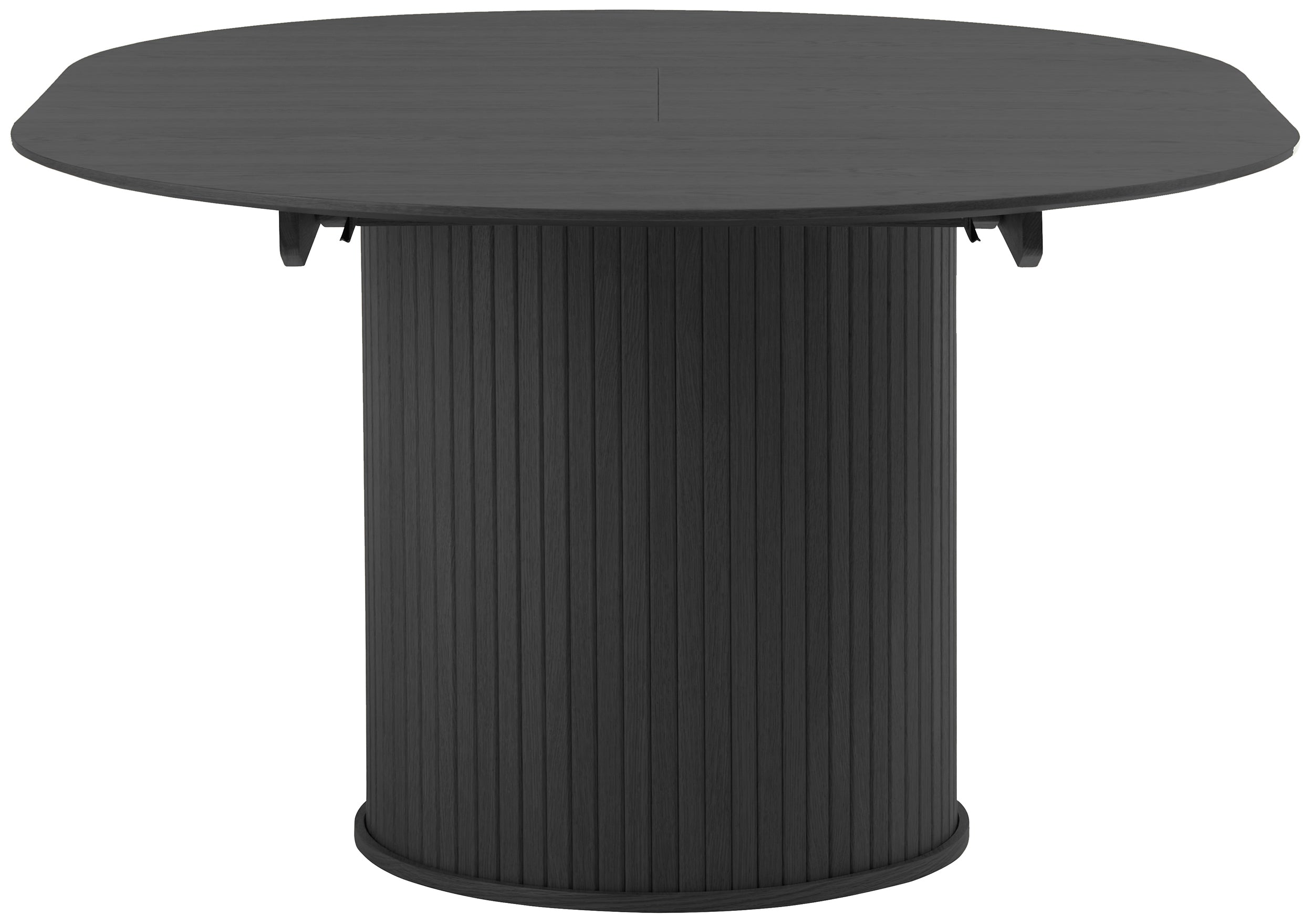 Ausziehbarer Tisch Gativel 120-167 cm Lamellen Eiche Schwarz
