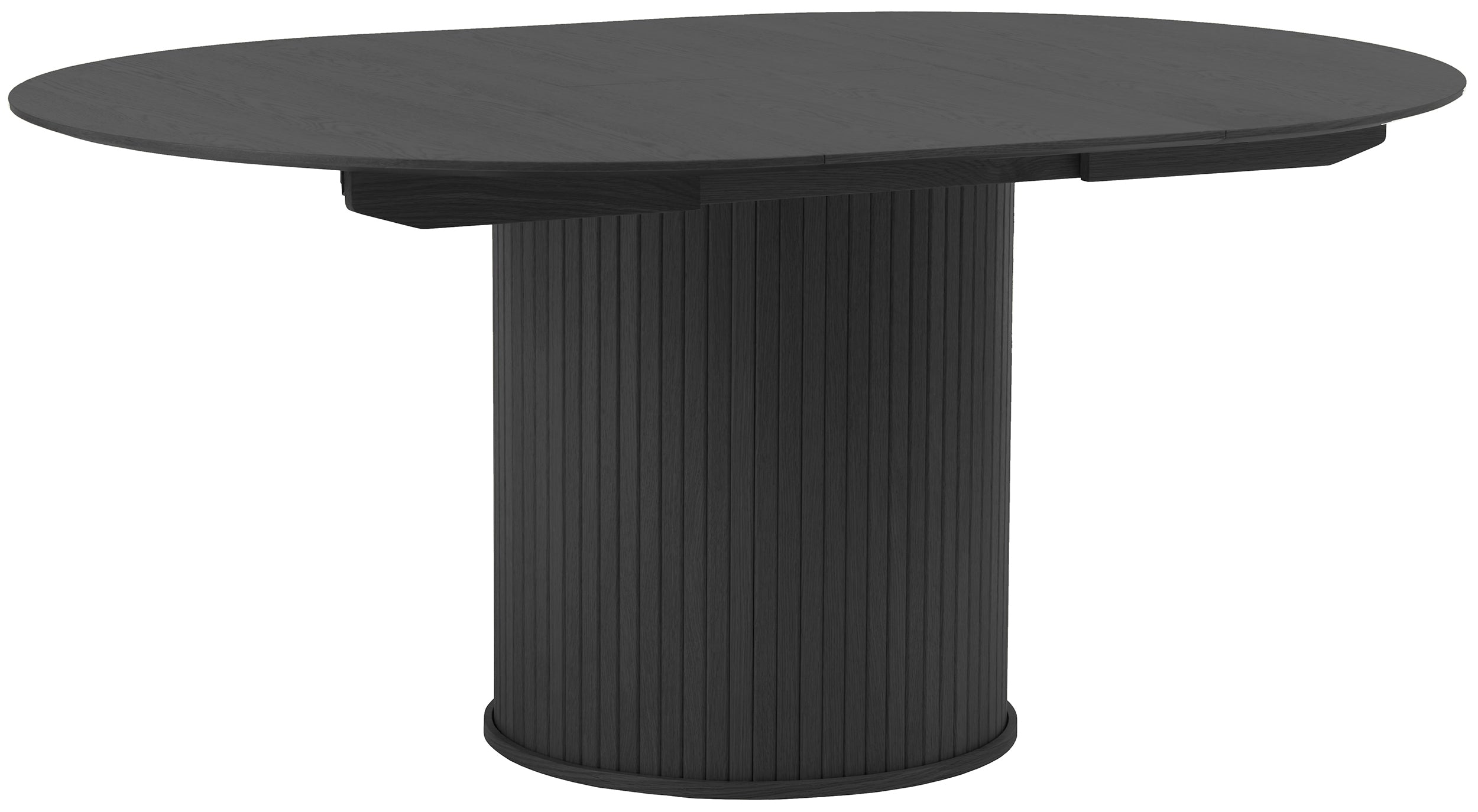 Ausziehbarer Tisch Gativel 120-167 cm Lamellen Eiche Schwarz