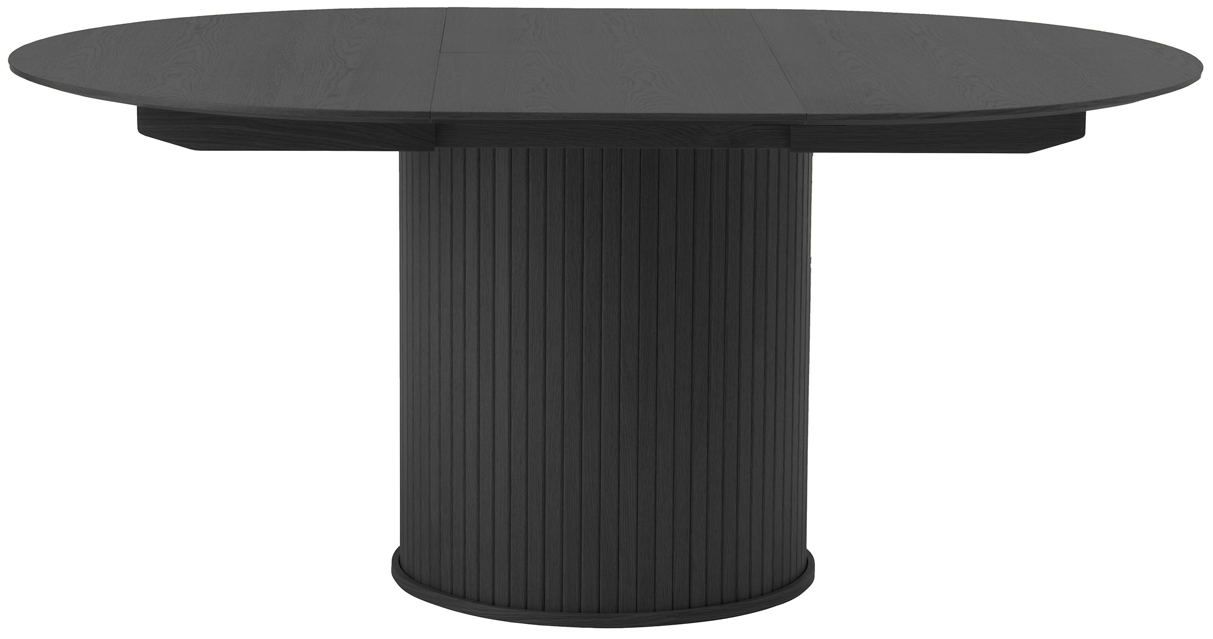 Ausziehbarer Tisch Gativel 120-167 cm Lamellen Eiche Schwarz