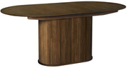 Ausziehbarer Tisch Gativel 180-230x95 cm Lamellen gebrannter Eichenholz