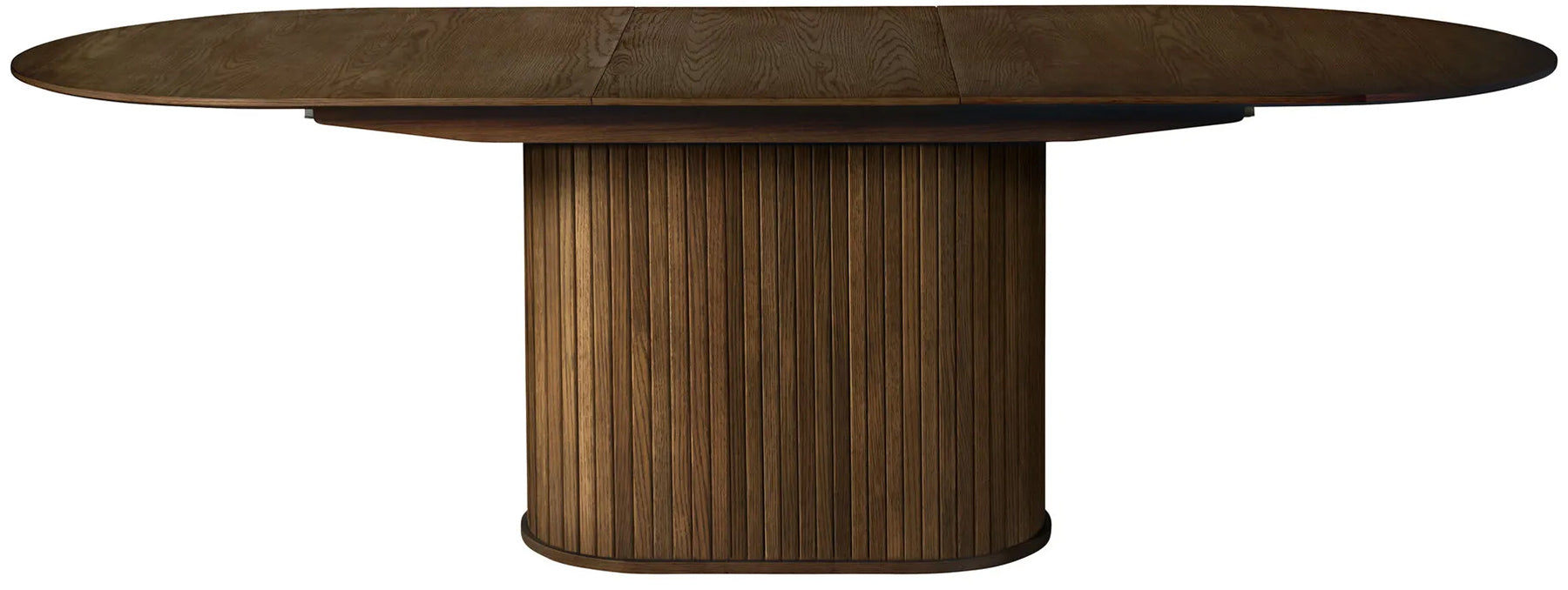 Ausziehbarer Tisch Gativel 180-230x95 cm Lamellen gebrannter Eichenholz
