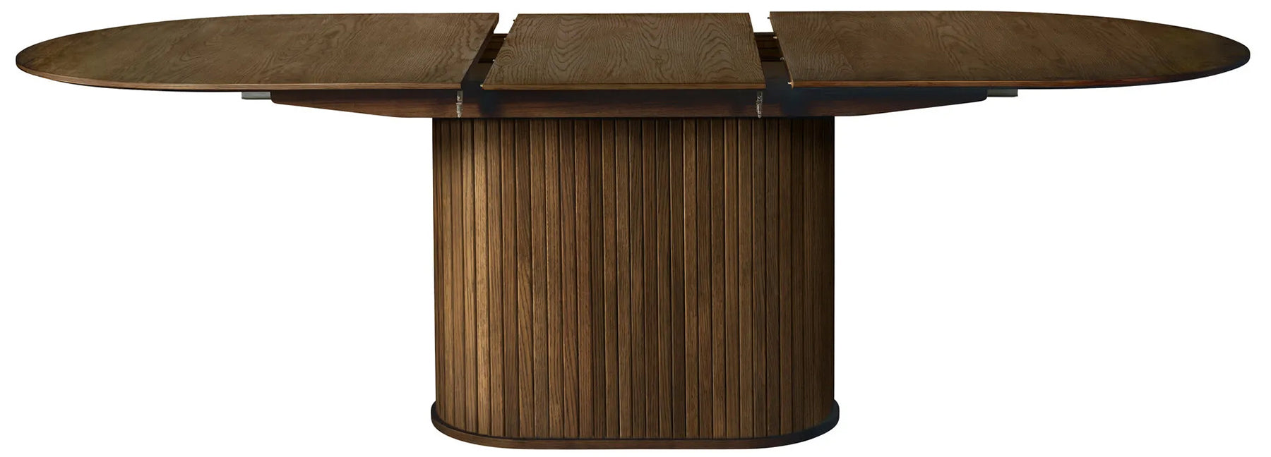 Ausziehbarer Tisch Gativel 180-230x95 cm Lamellen gebrannter Eichenholz