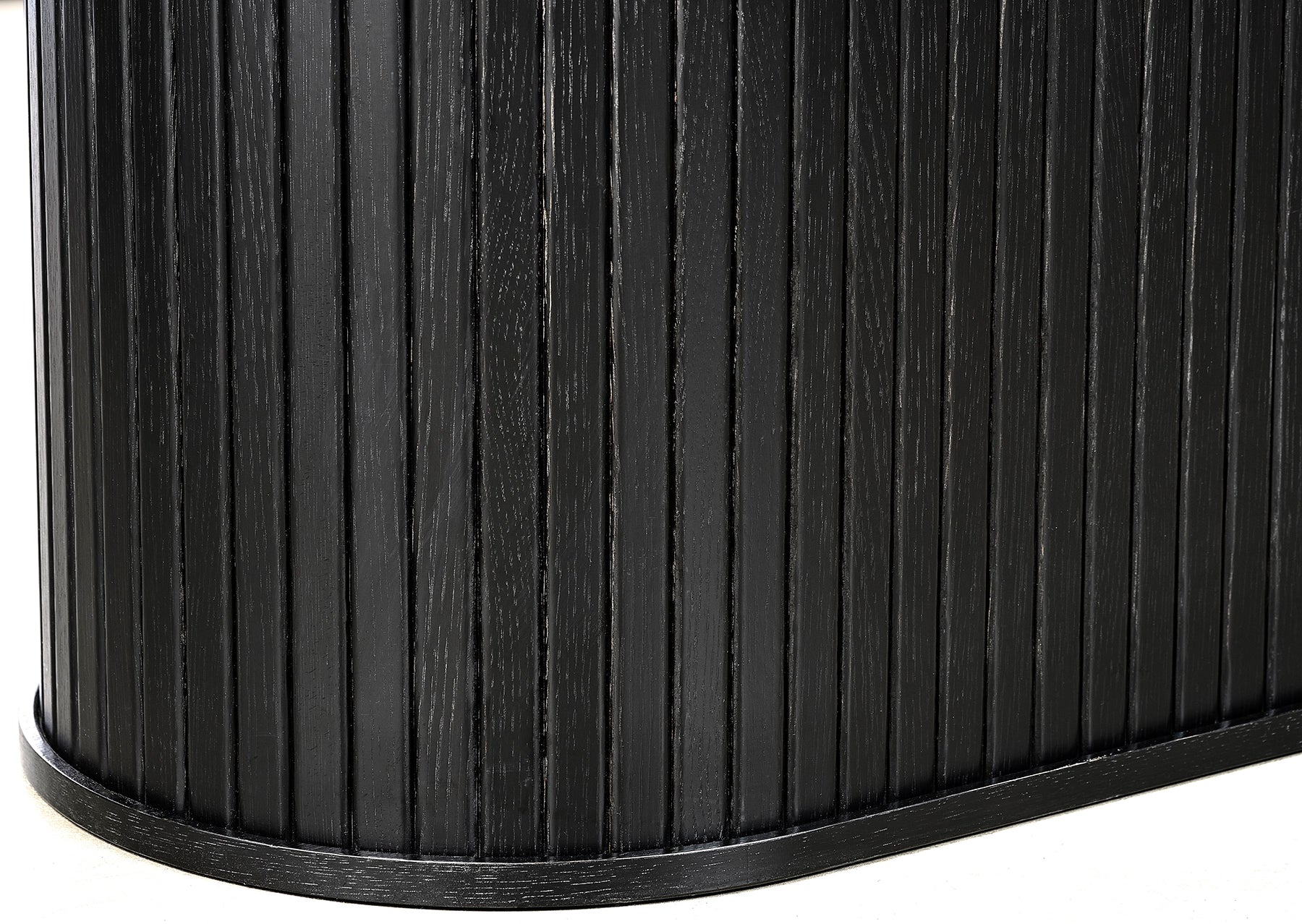 Ausziehbarer Tisch Gativel 180-230x95 cm Lamellen Eiche Schwarz