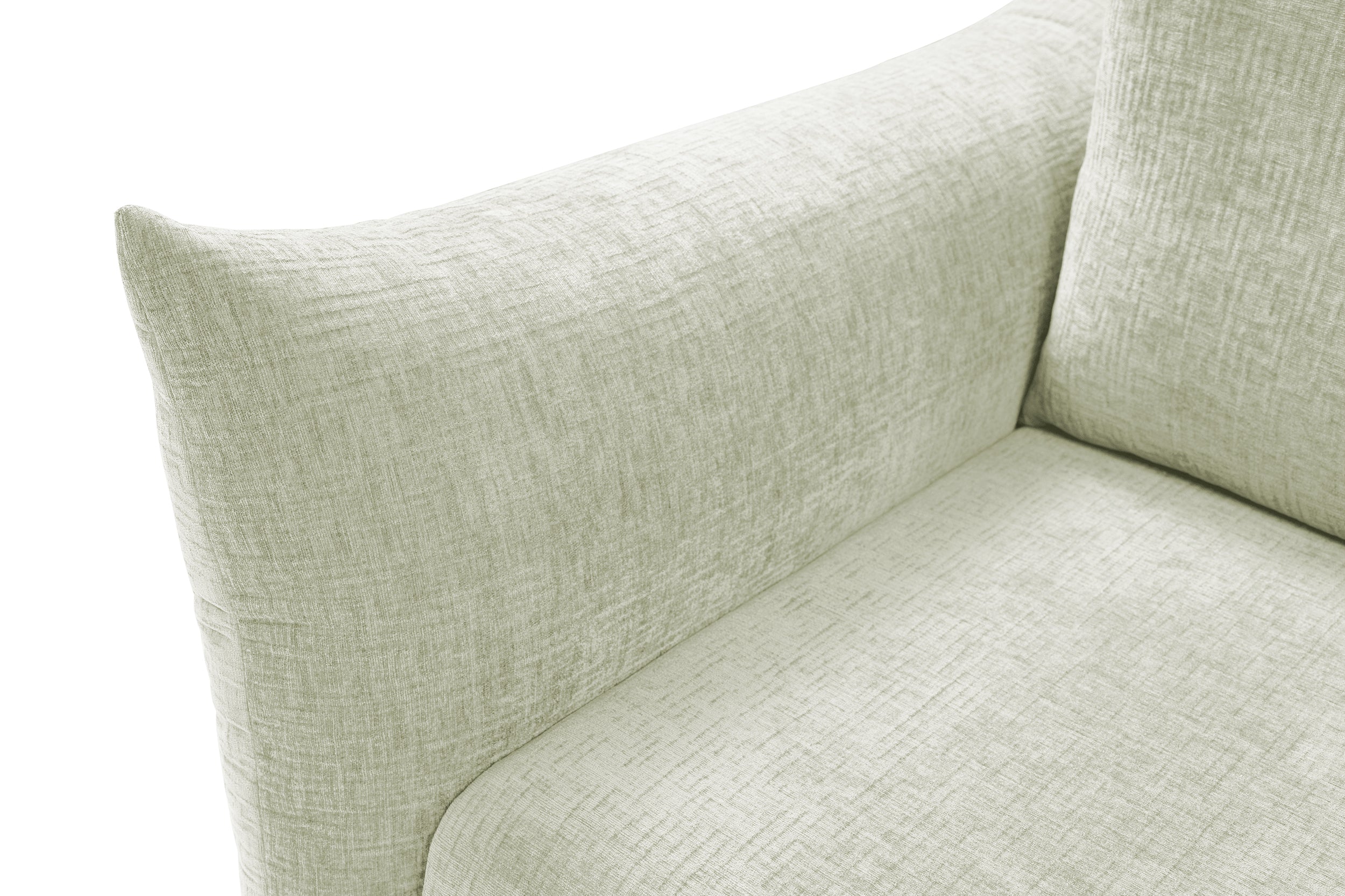 Dreisitziges ausklappbares Sofa Candeiro mit Stauraum, cremefarbenes Chenille