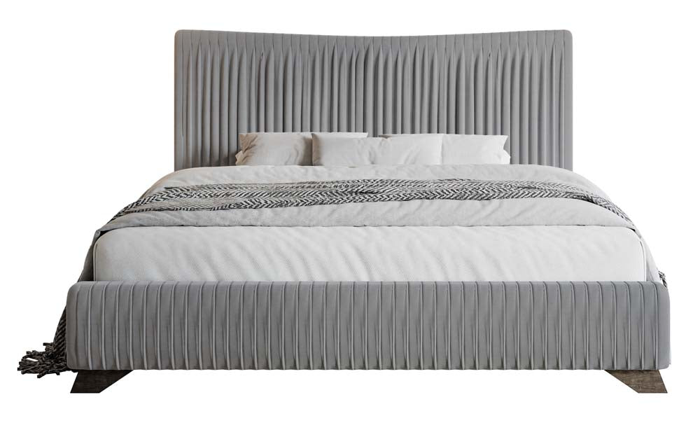 Gepolstertes Bett Bratan 160x200 cm grau