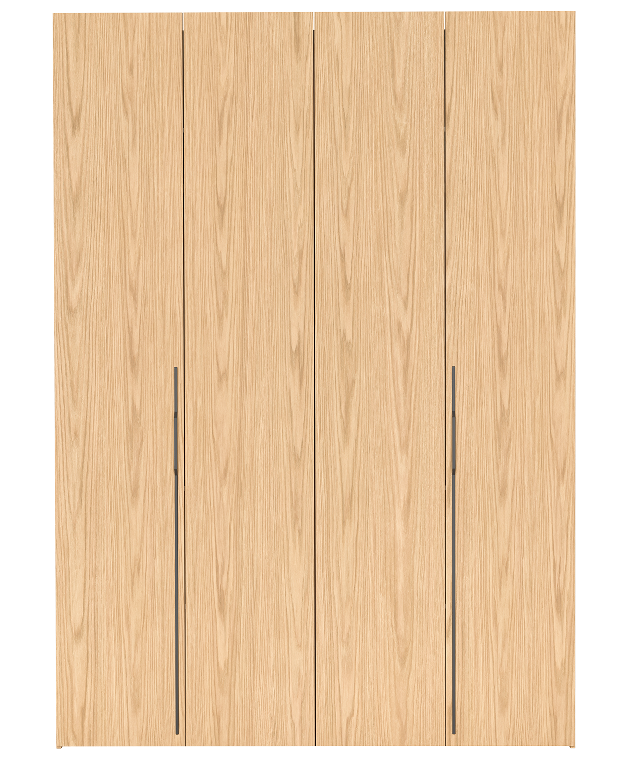 Zweittüriger Schrank Bari mit drei Schubladen, 170 cm, Eiche Bookmatch