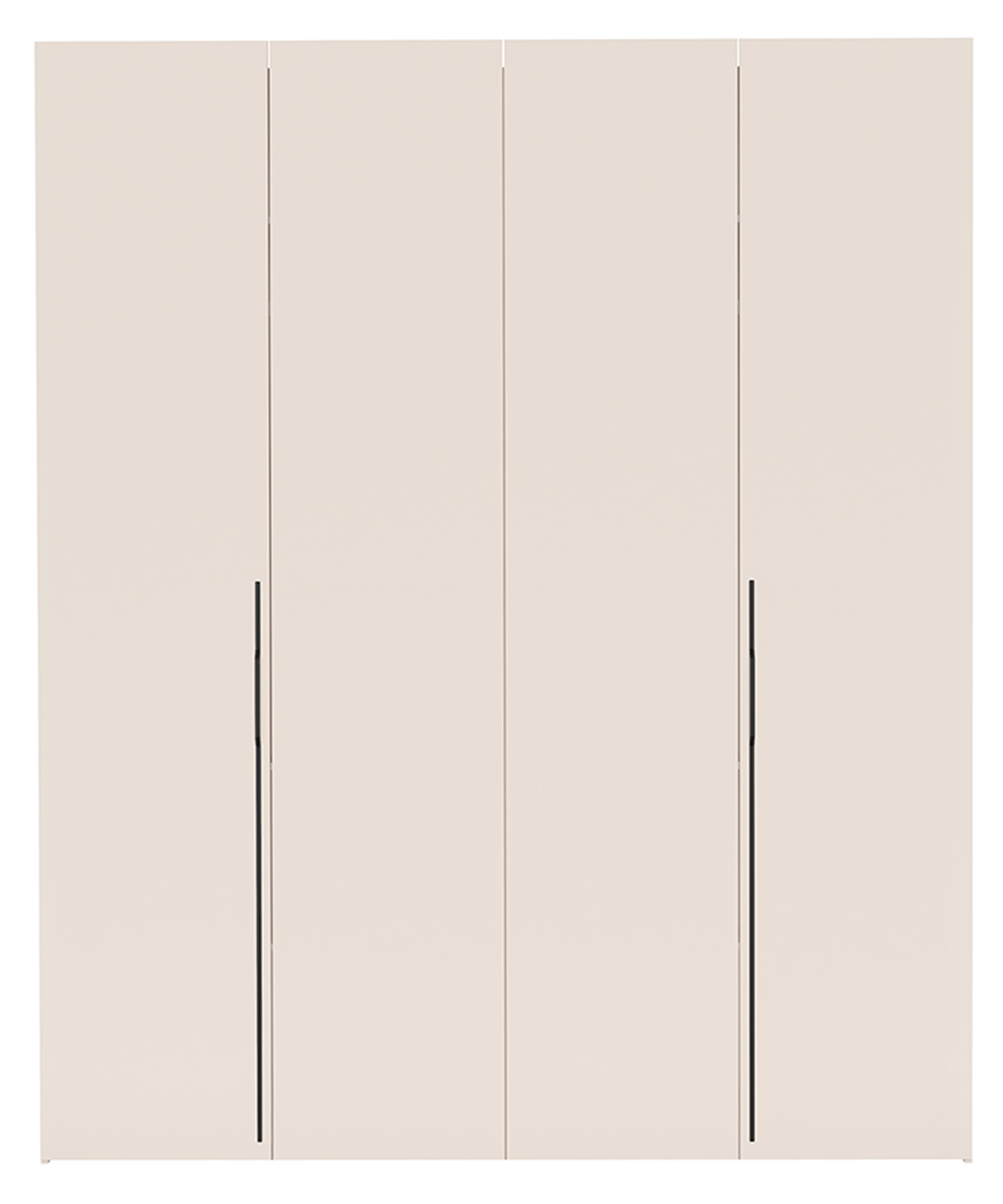 Zweiflügeliger Schrank Bari mit drei Schubladen, 200 cm, Kaschmirfarben