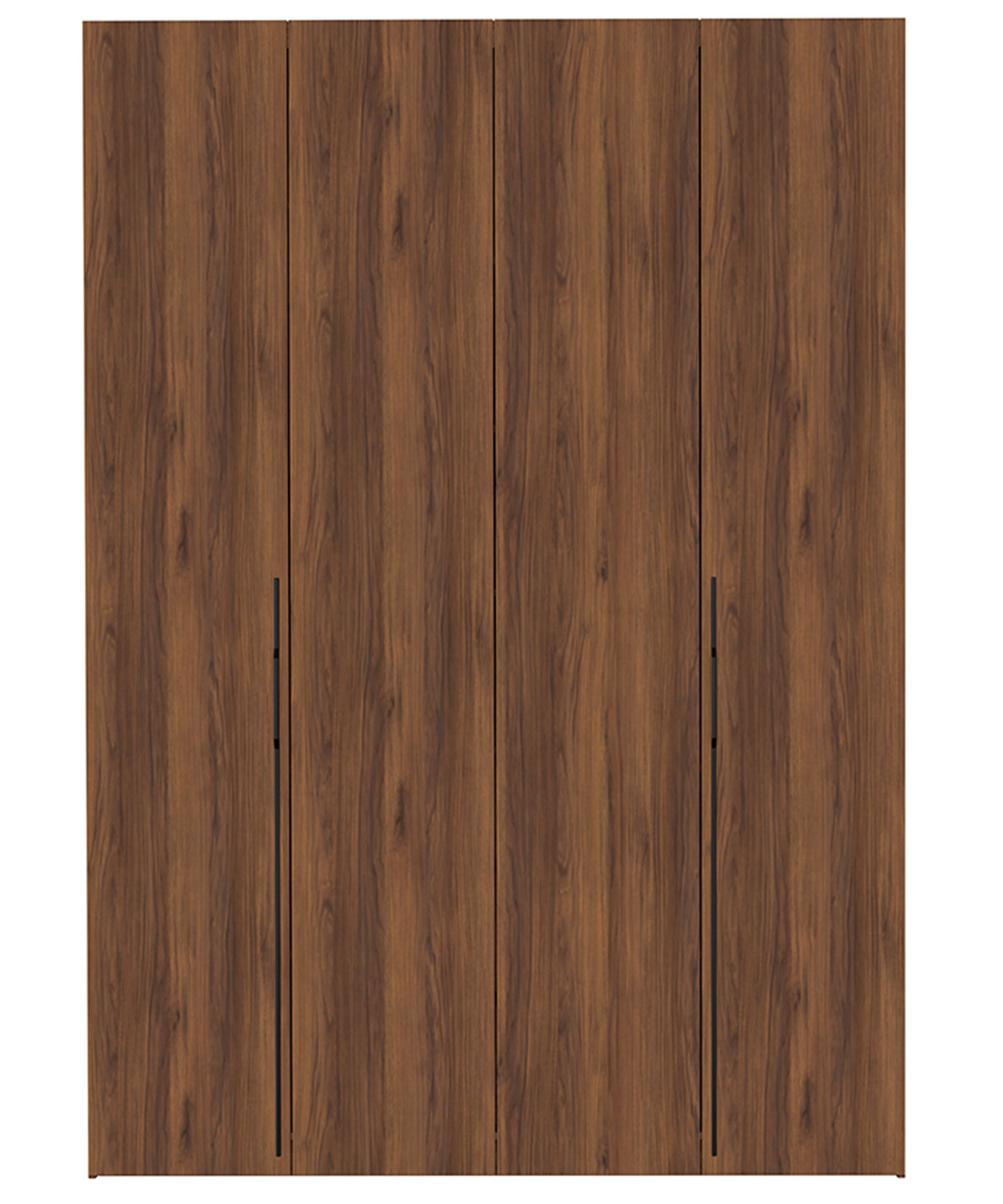 Zweittüriger Schrank Bari mit drei Schubladen, 170 cm, Walnuss Warmia