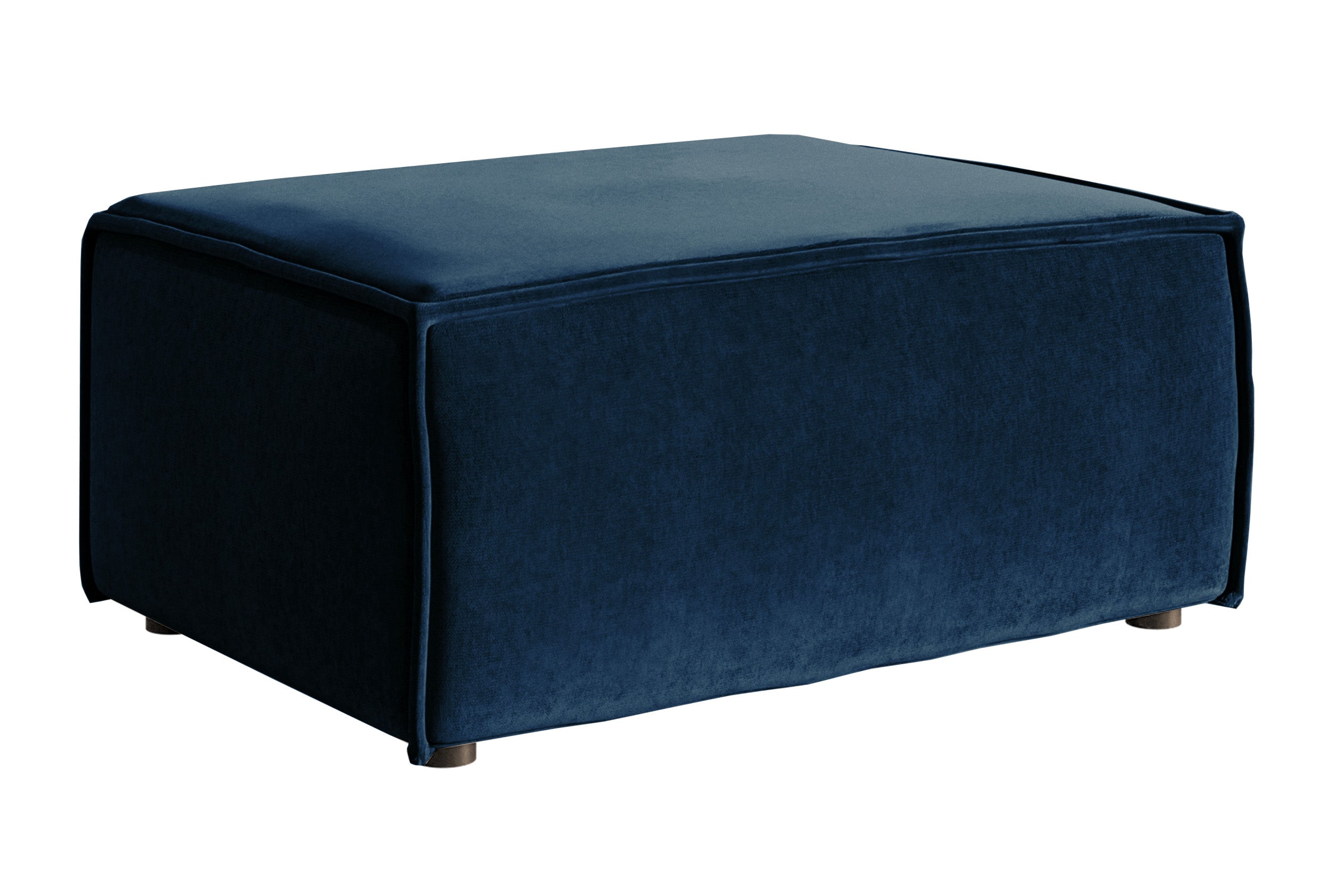 Hocker Copertino 65x90 cm, samtblau, wasserabweisend