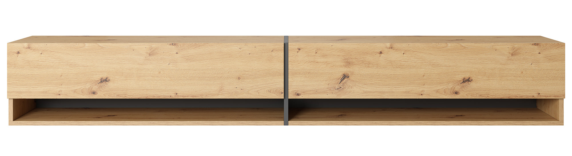 TV-Schrank Mirrgo 200 cm Artisan Eiche mit grafitfarbenen Einsätzen