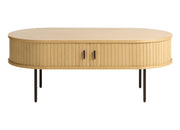 Holz-Couchtisch Gativel 120x60 cm Lamellen in natürlicher Eiche