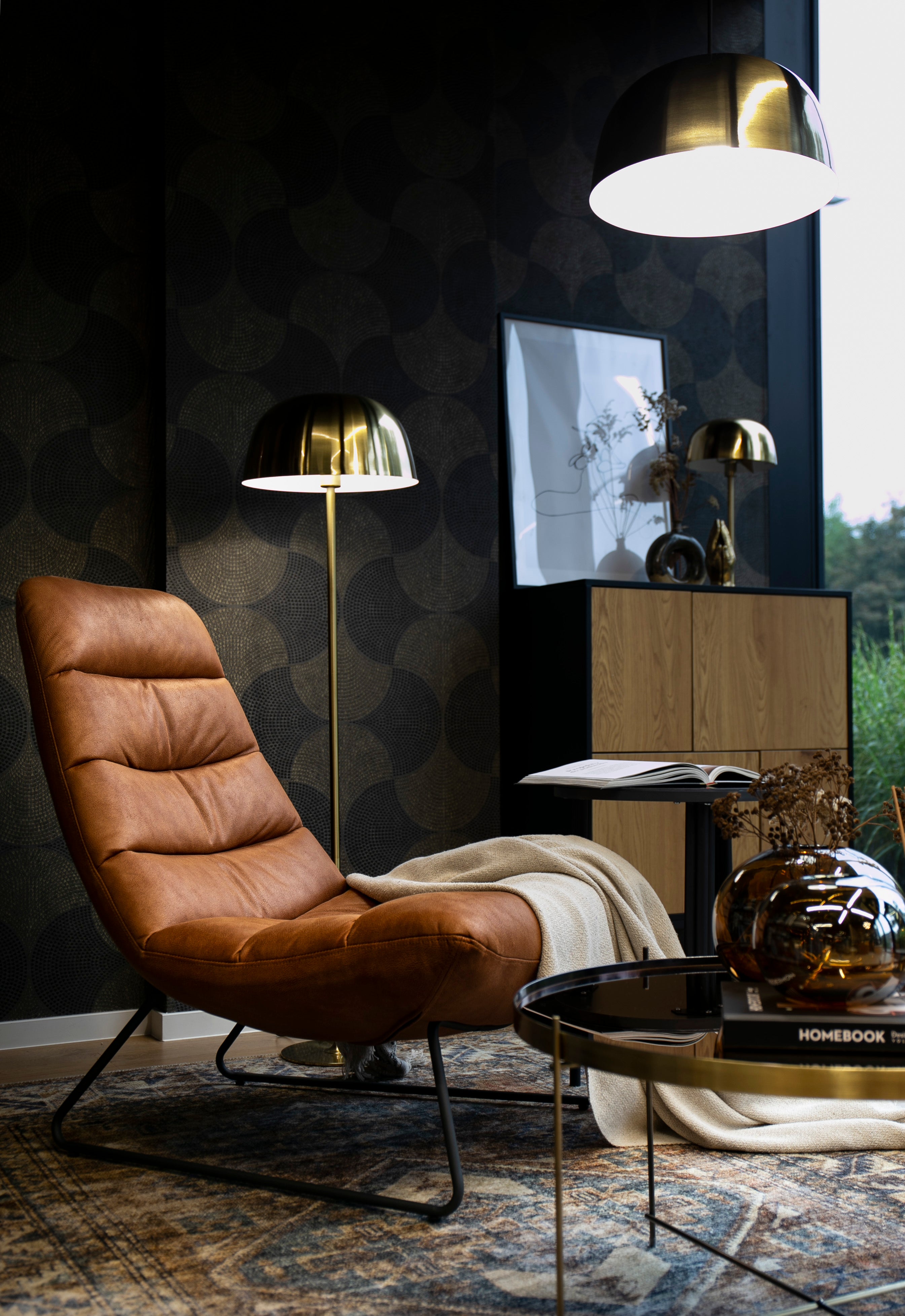 Relaxsessel Forgents Karamell Kunstleder