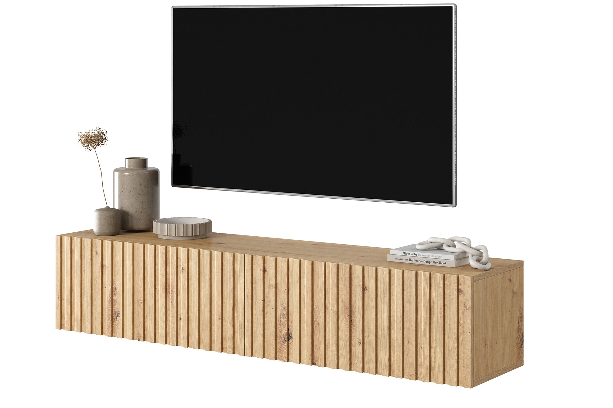 TV-Schrank Telire 138,6 cm Artisan Eiche Lamellen