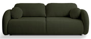 Dreisitziges ausklappbares Sofa Ovally mit Stauraum, olivgrüner Chenille