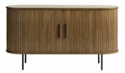 Kommode Gativel 140x76 cm Lamellen gebrannter Eichenholzton