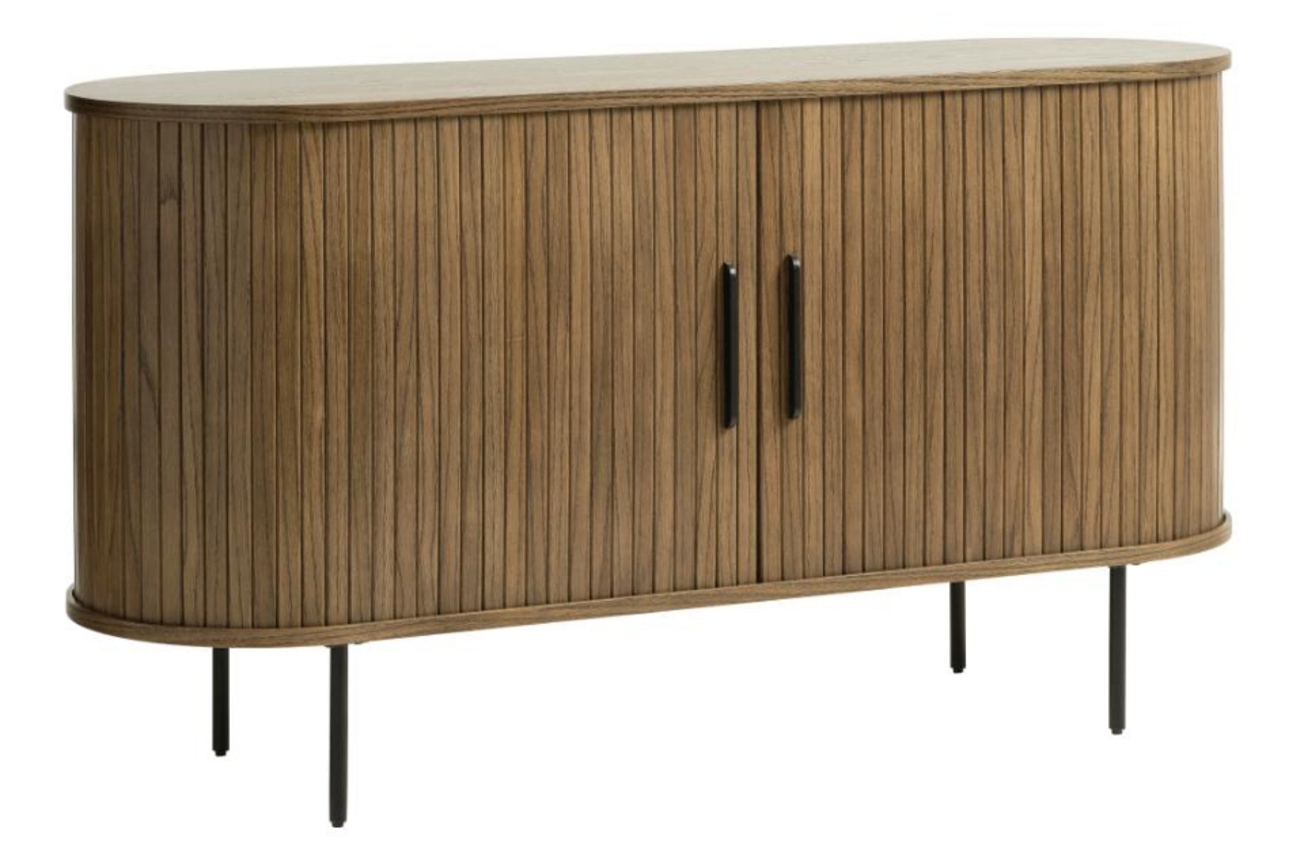 Kommode Gativel 140x76 cm Lamellen gebrannter Eichenholzton