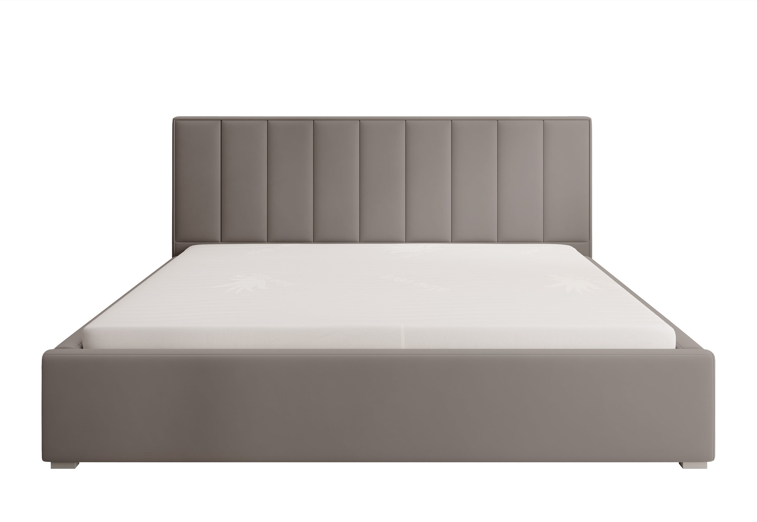 Polsterbett 140x200 cm Rinus mit Stauraum, beige aus hydrophobem Stoff