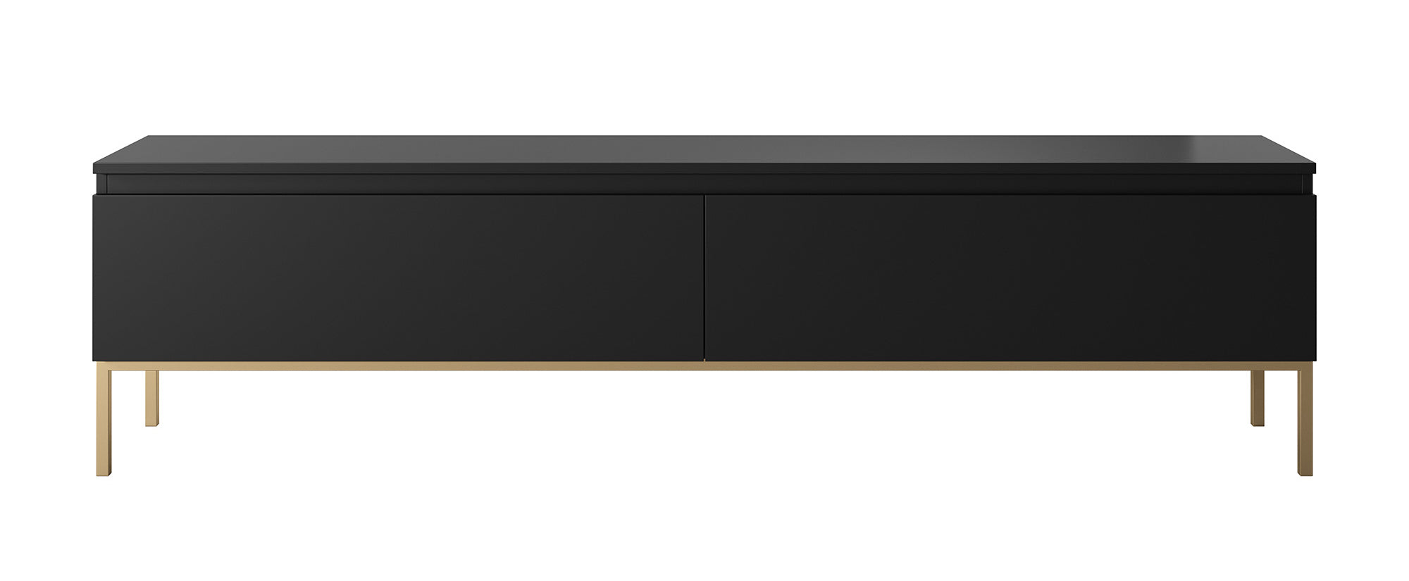 TV-Schrank Bemmi 175 cm schwarz mit goldenen Beinen