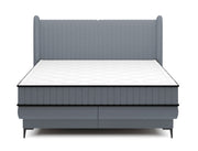 Kontinentales Bett 140x200 cm Daliano mit Stauraum, grafischer Samt