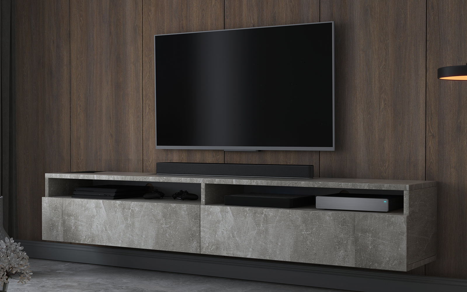 TV-Schrank Rednaw 180 cm Beton