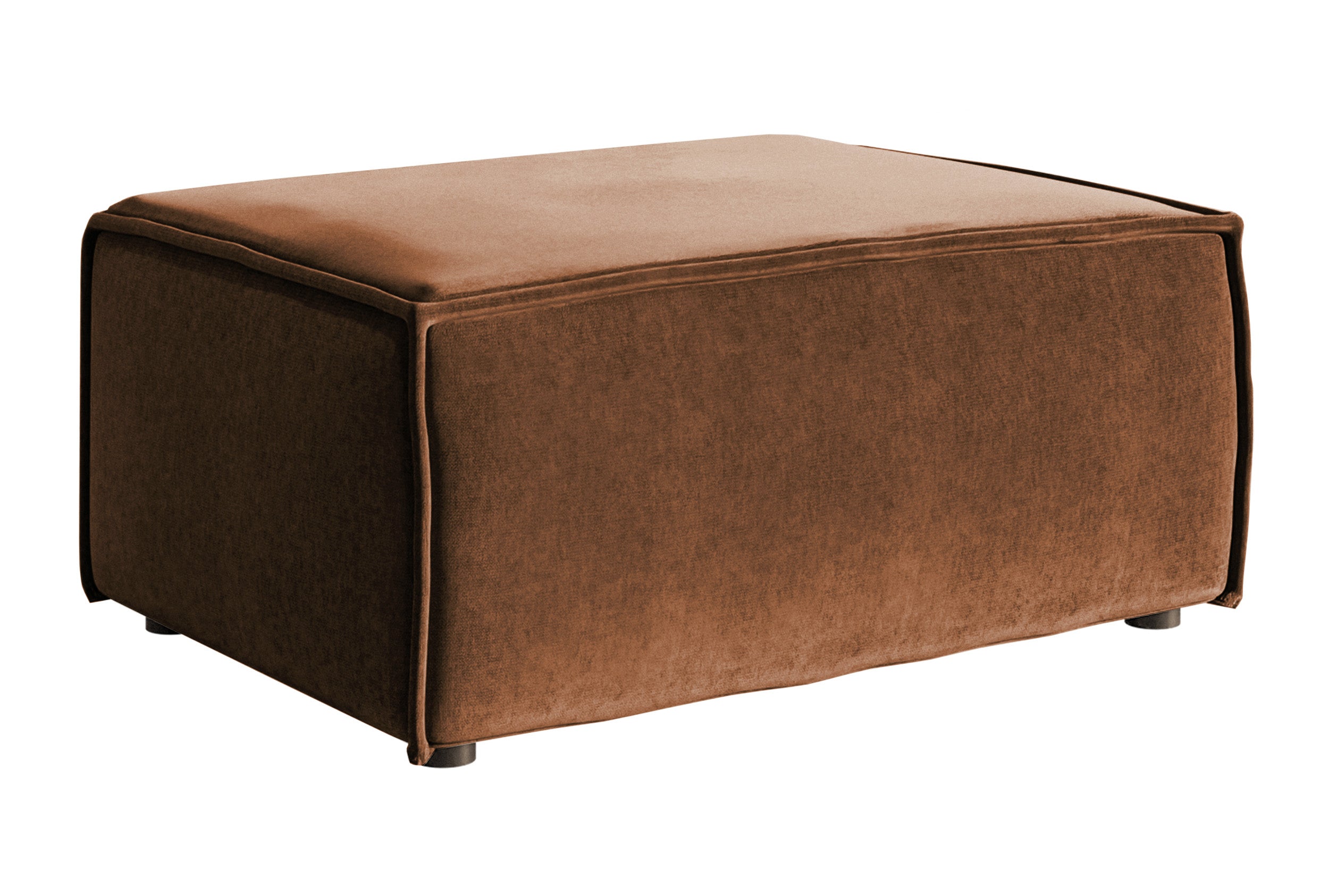 Sitzhocker Copertino 65x90 cm kupferfarbener Velours, wasserabweisend
