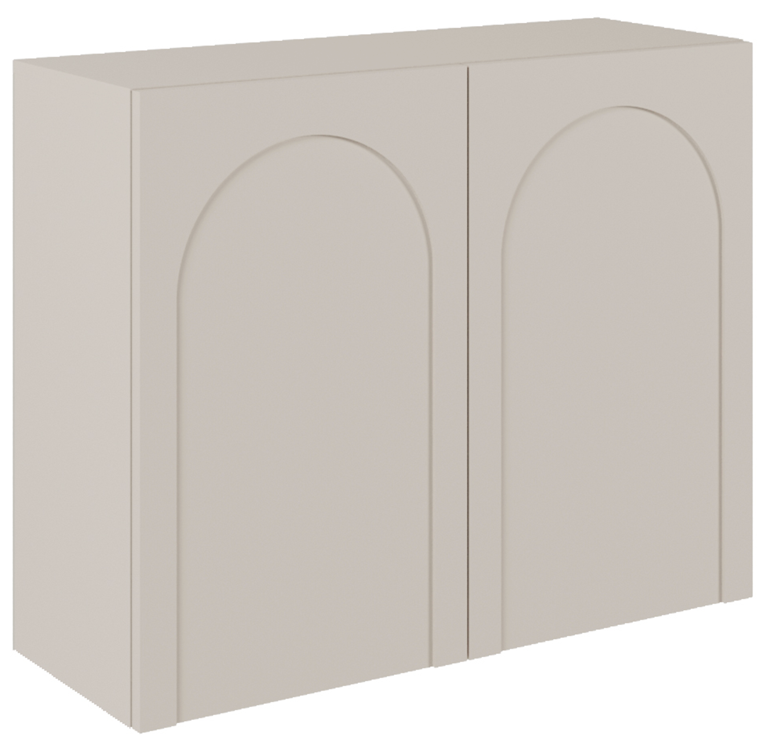 Zweiturige Kommode Arkadia mit gefrästen Fronten, 100 cm, Kaschmir