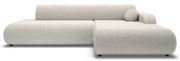 Ecksofa mit Schlaffunktion Arione, L-förmig, rechtsseitig, mit Stauraum, hellbeige Chenille