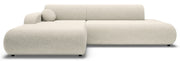 Ecksofa mit Schlafunktion Arione, L-förmig, linksseitig, mit Stauraum, cremefarbener Chenillebezug