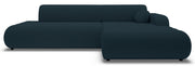 Ecksofa mit Schlaffunktion Arione, L-förmig, rechtsseitig, mit Stauraum, blauer Chenille-Bezug