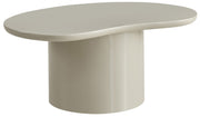 Atiously Couchtisch 84x53 cm creme Hochglanz