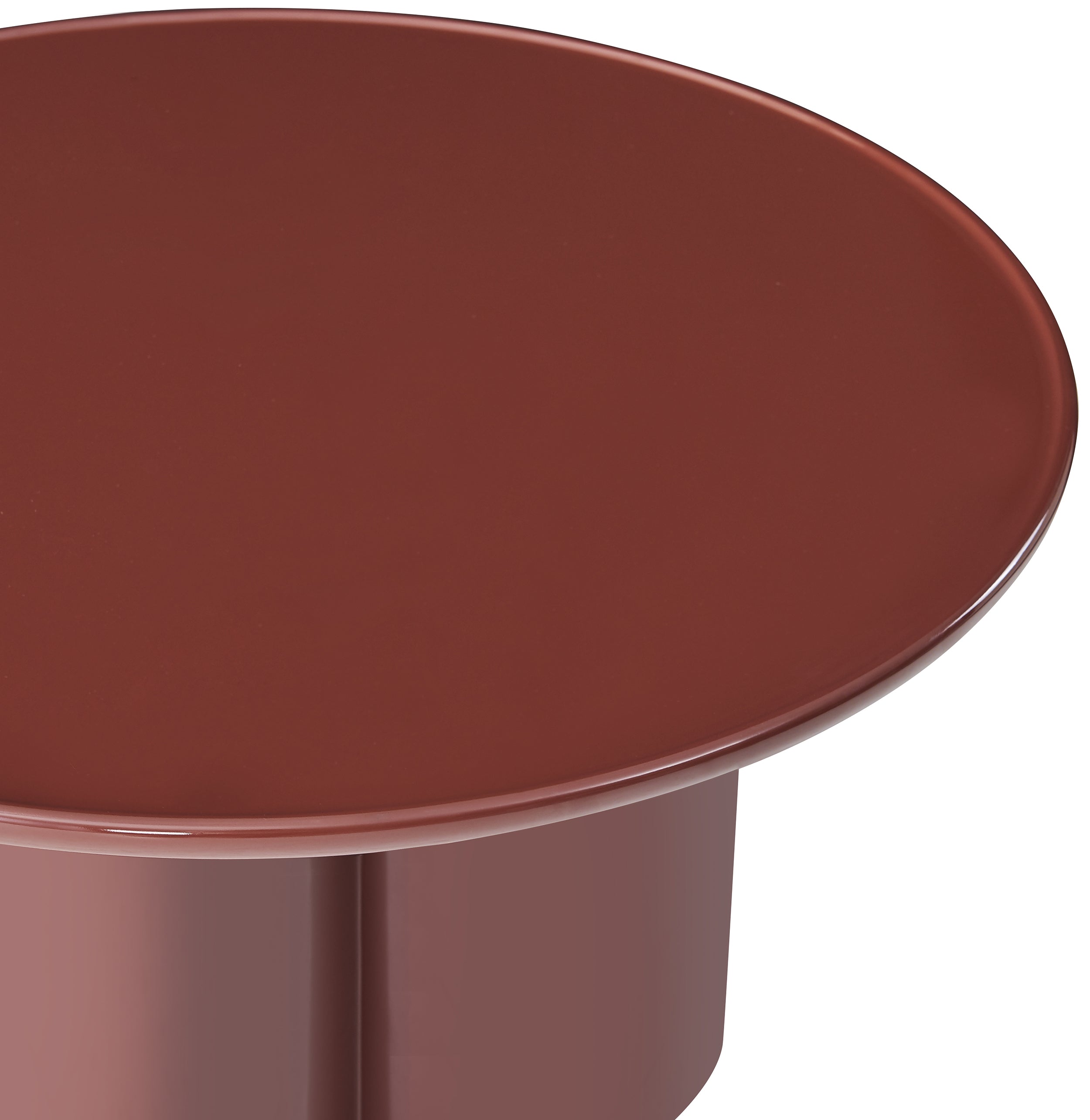 Runder Couchtisch Roulness 80 cm bordeaux Hochglanz