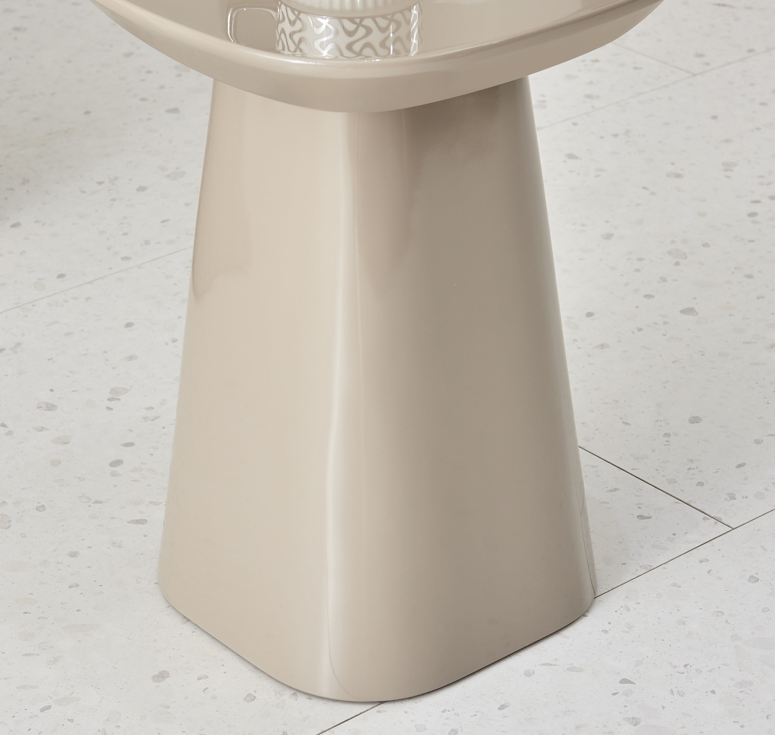 Beistelltisch Corriar 35x35 cm beige Hochglanz