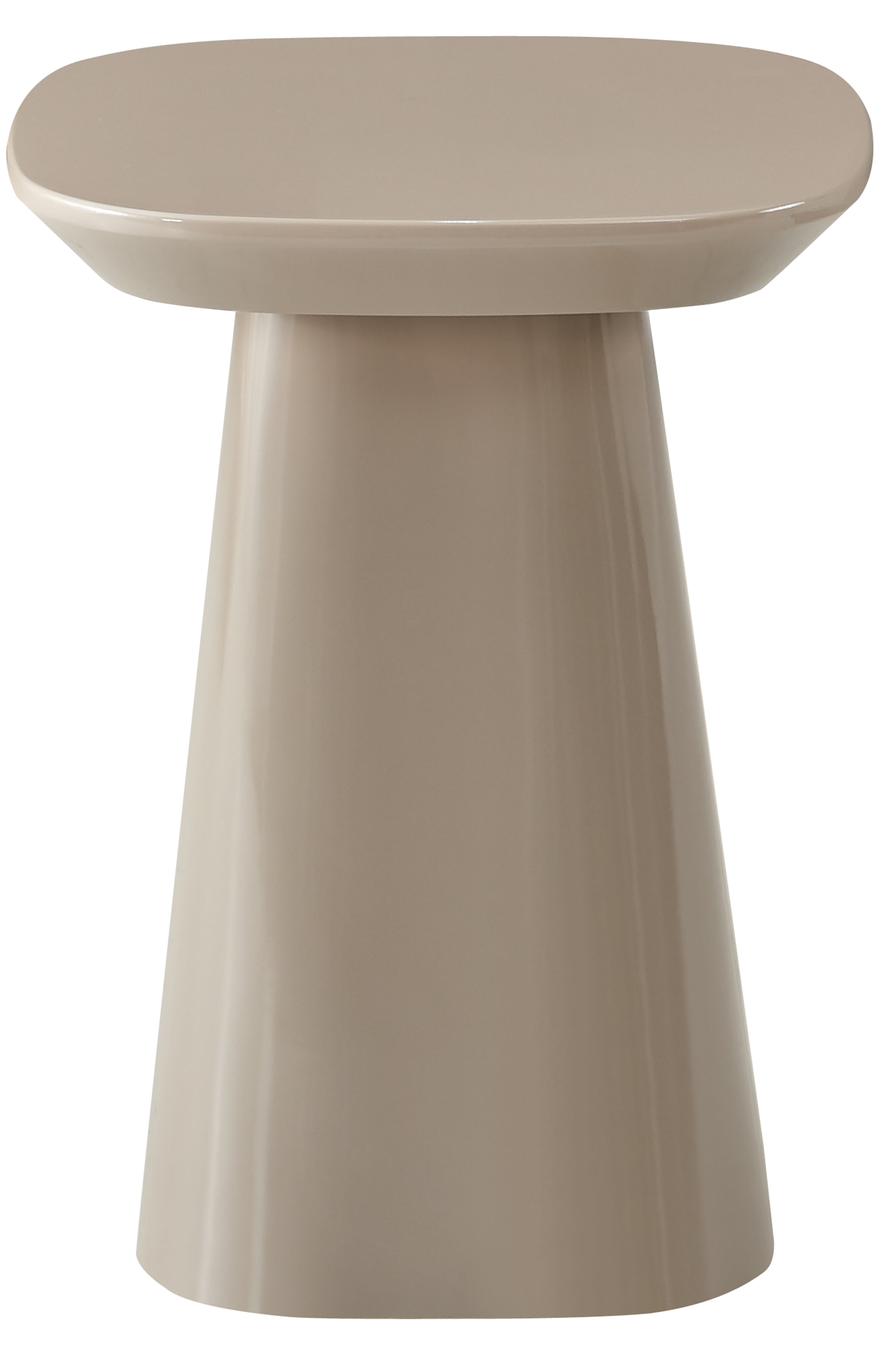 Beistelltisch Corriar 35x35 cm beige Hochglanz