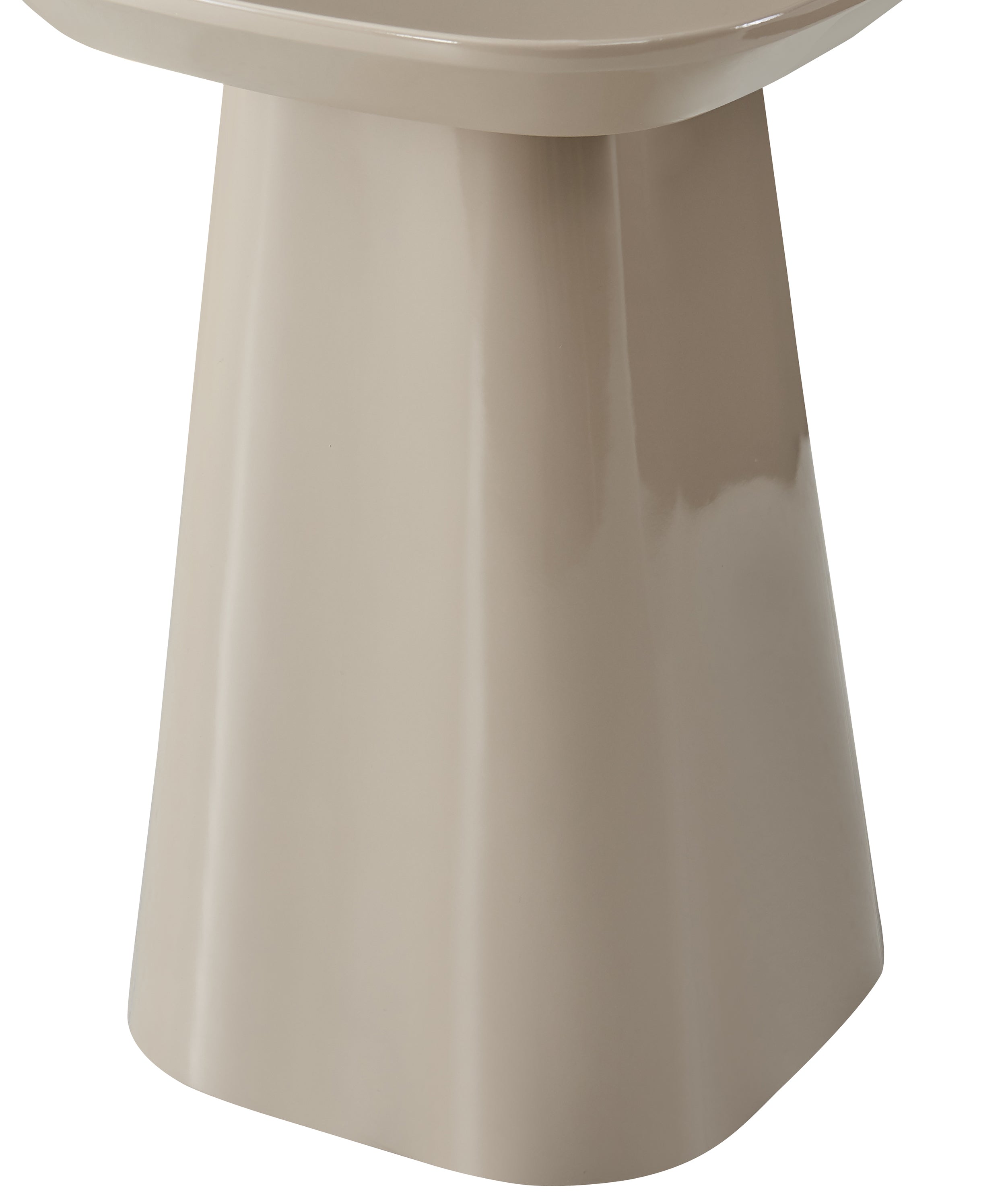 Beistelltisch Corriar 35x35 cm beige Hochglanz