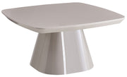 Adievent Couchtisch 80x80 cm hellgrau Hochglanz
