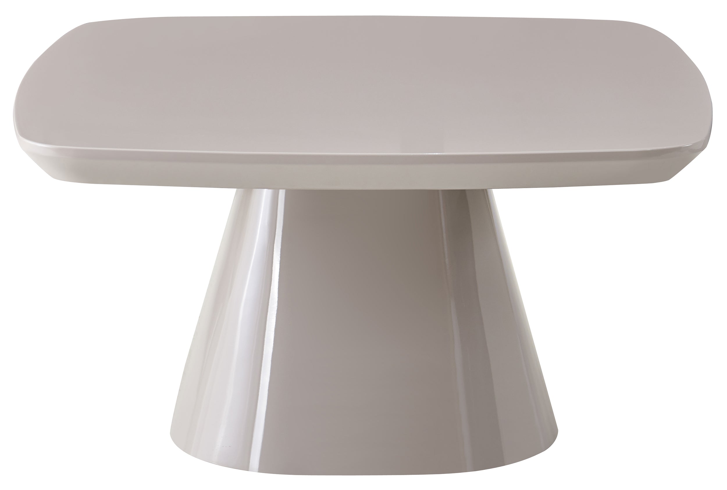 Adievent Couchtisch 80x80 cm hellgrau Hochglanz