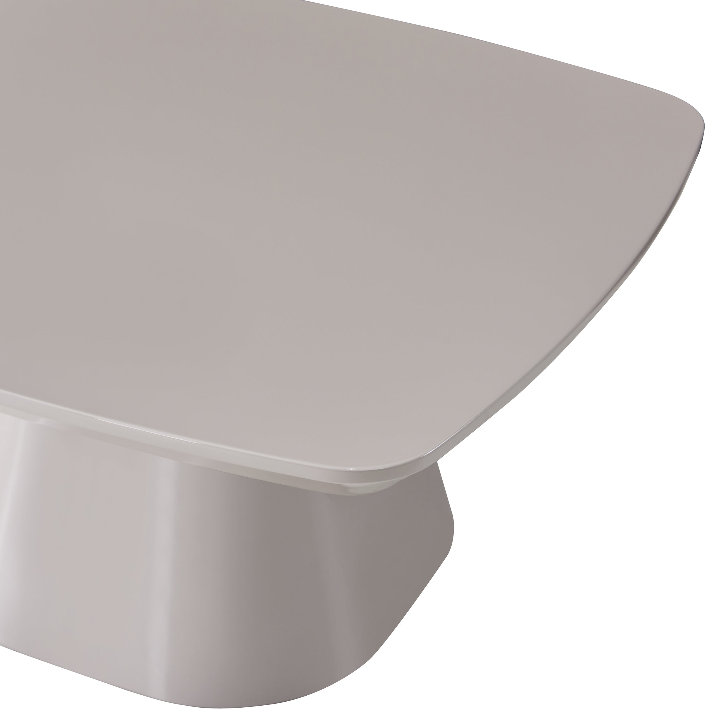 Adievent Couchtisch 80x80 cm hellgrau Hochglanz