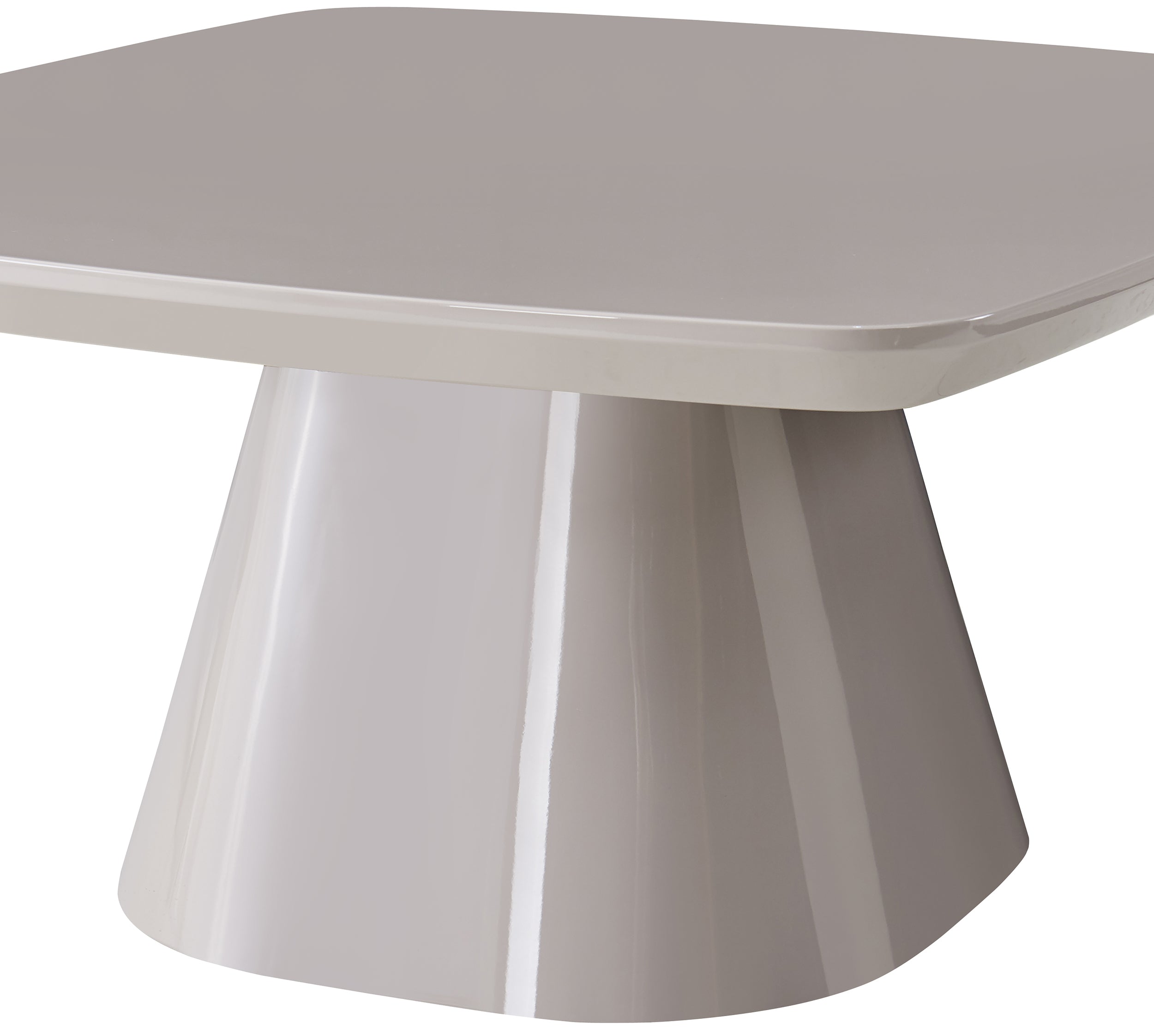 Adievent Couchtisch 80x80 cm hellgrau Hochglanz