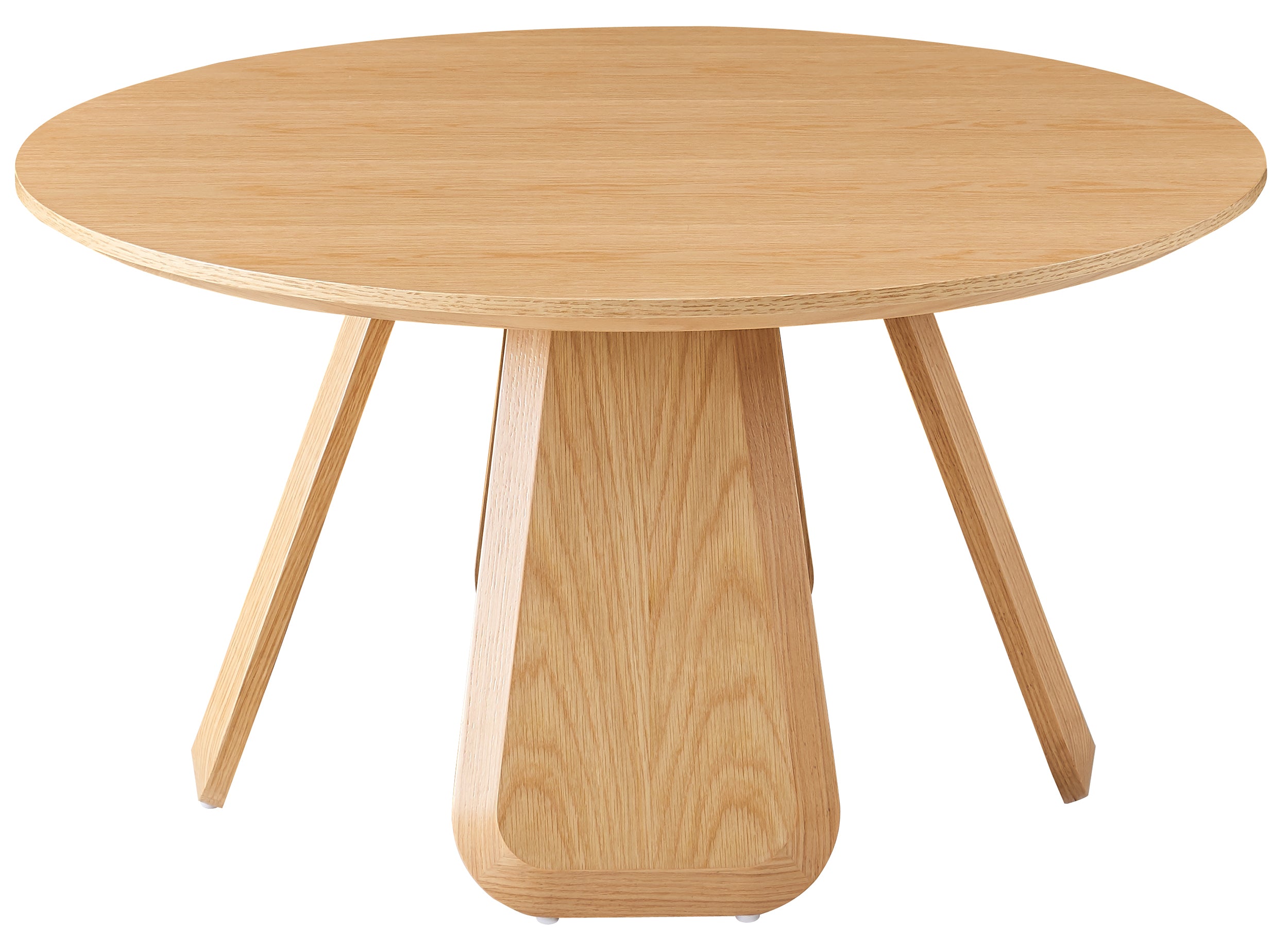 Runder Couchtisch Affitly 80 cm, natürliche Eiche Furnier