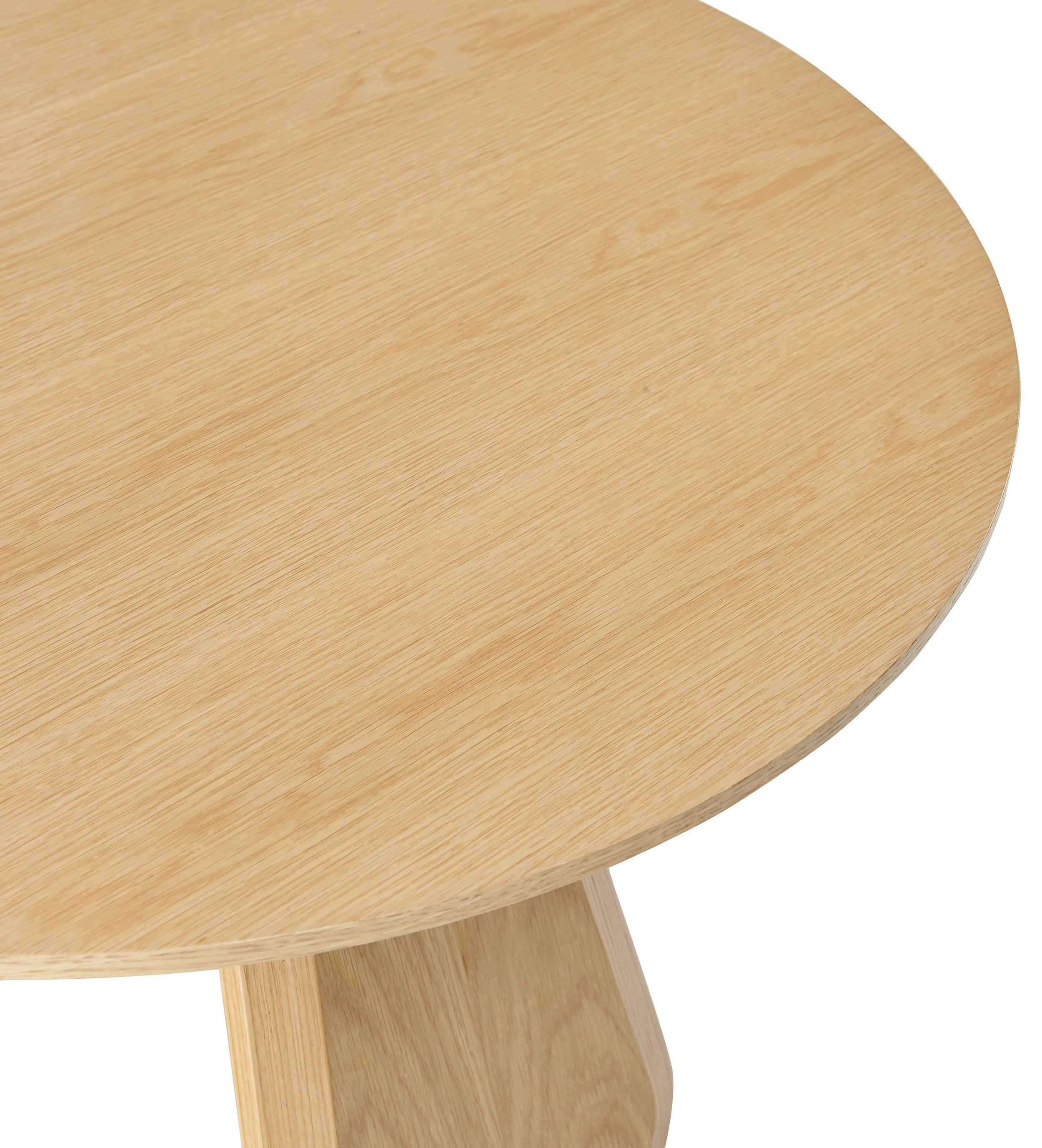 Runder Couchtisch Affitly 80 cm, natürliche Eiche Furnier
