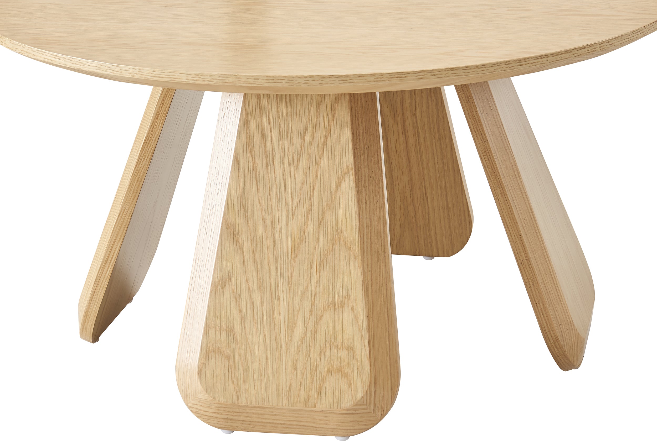 Runder Couchtisch Affitly 80 cm, natürliche Eiche Furnier