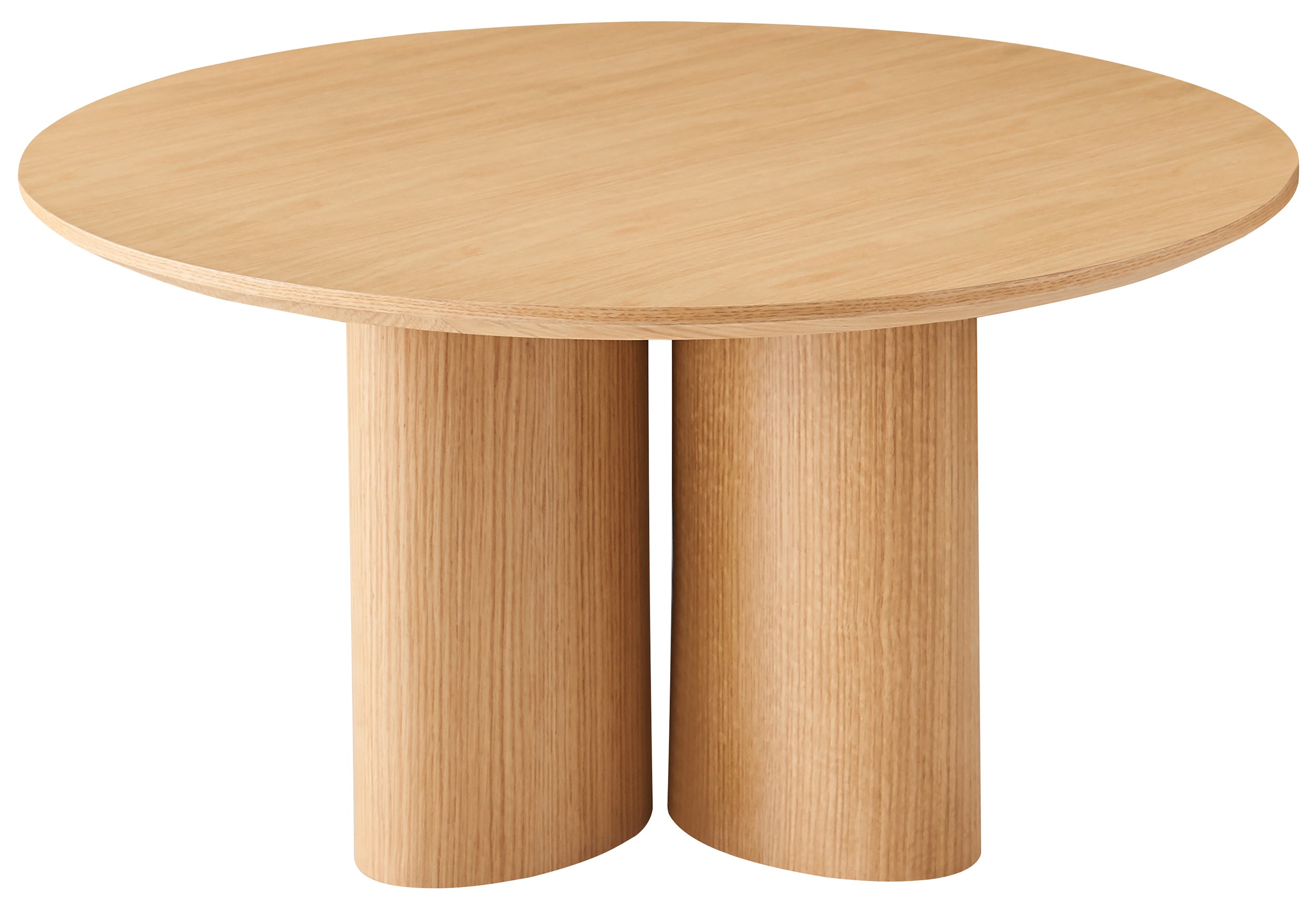 Runder Couchtisch Etially 80 cm in natürlicher Eiche Furnier