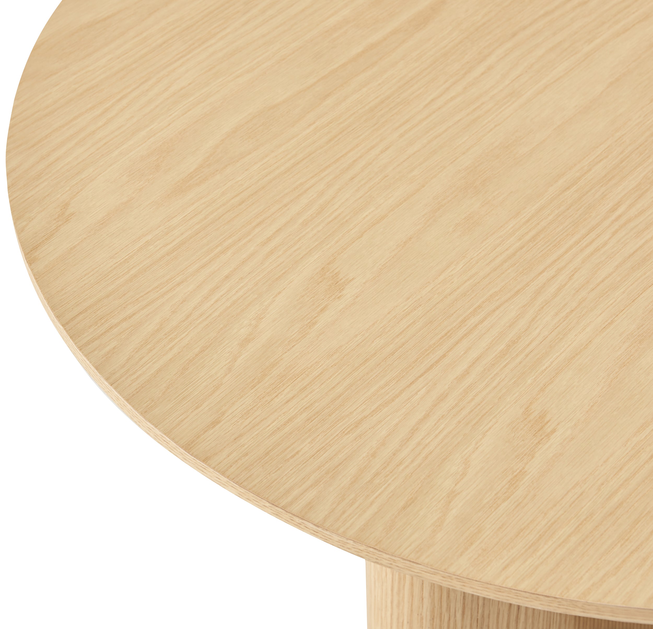 Runder Couchtisch Etially 80 cm in natürlicher Eiche Furnier