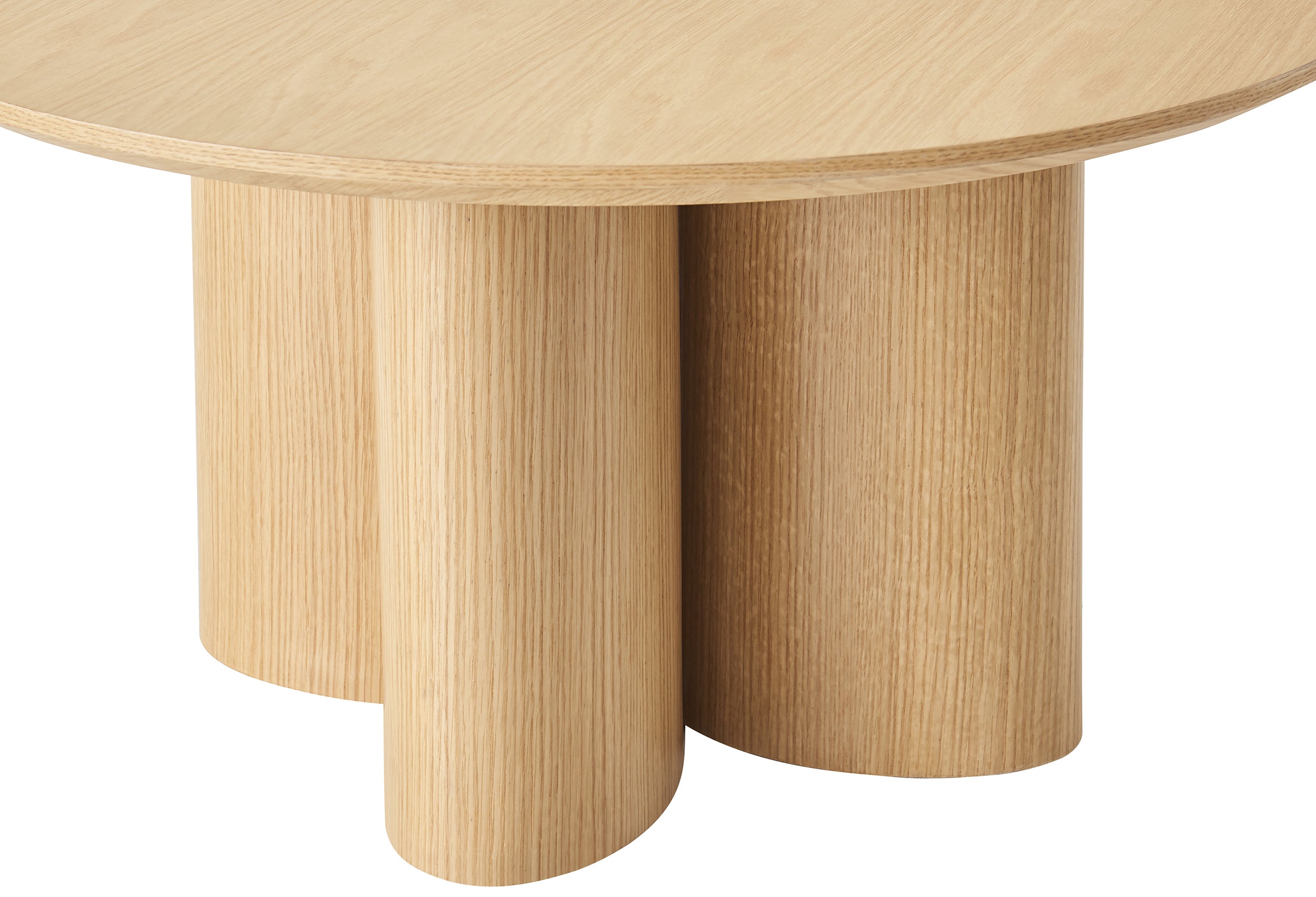 Runder Couchtisch Etially 80 cm in natürlicher Eiche Furnier