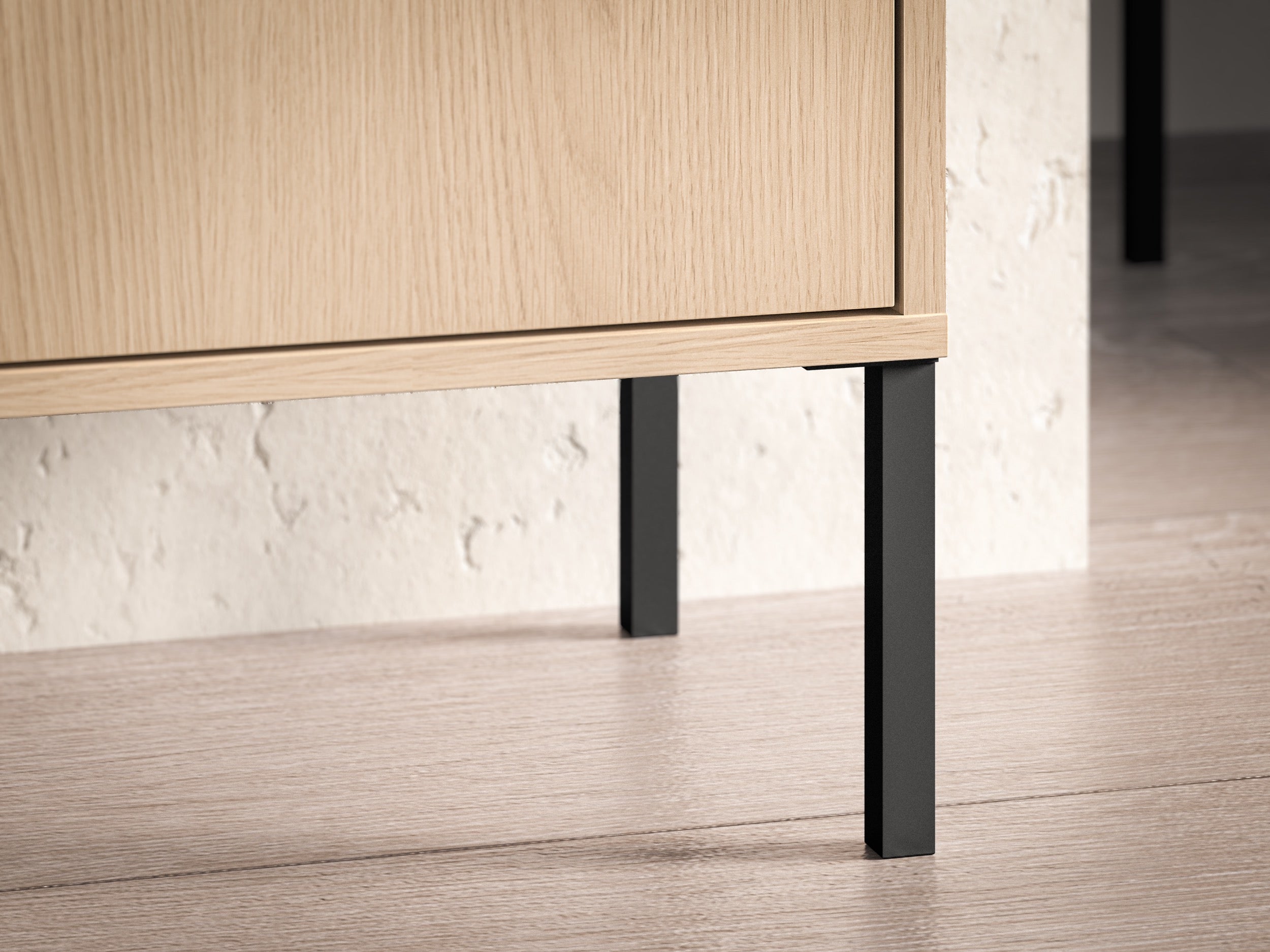 Nachttisch Barnee mit Nische und Schublade, 40 cm, Lindberg-Eiche