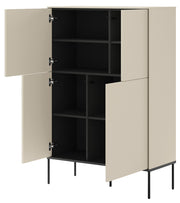 Vier­türige Kommode Bellezo, 95 cm hoch, cremefarben